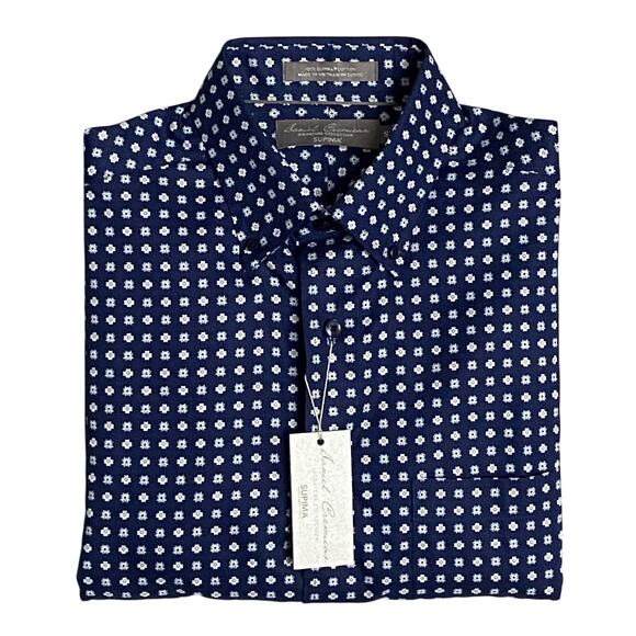Daniel Cremieux Signature Collection Men's Small Supima Cotton Shirt Blue NEW - Picture 1 of 10